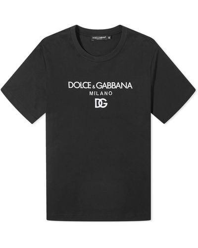 Dolce & Gabbana Logo Crew Neck T-Shirt - Black