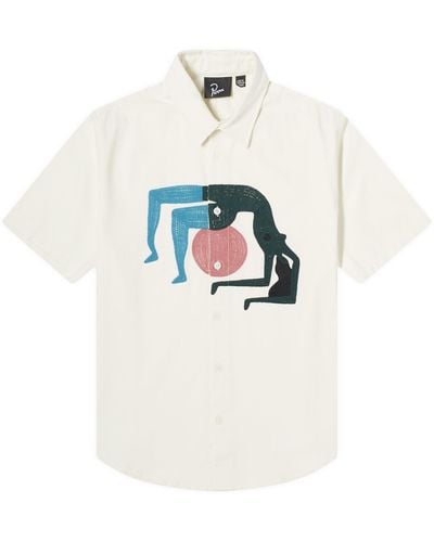 by Parra Yoga Balled Short Sleeve Shirt - White