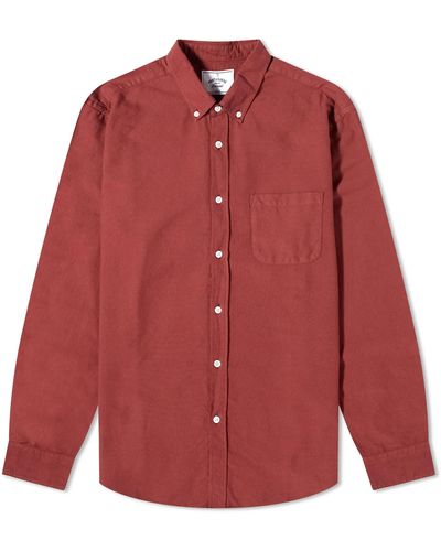 Portuguese Flannel Belavista Button Down Oxford Shirt - Red