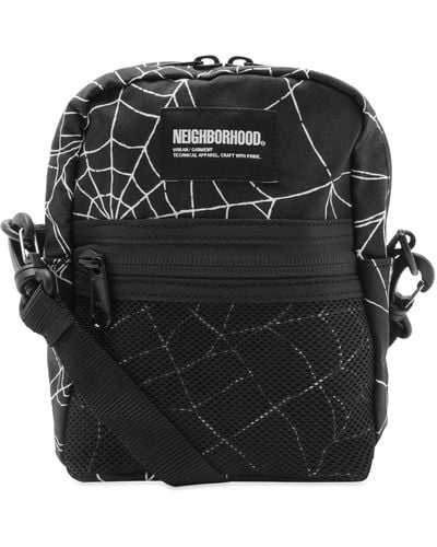 Neighborhood Spiderweb Shoulder Bag - Black