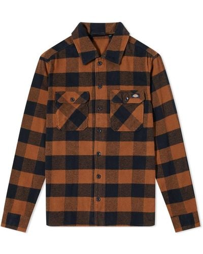 Dickies Sacramento Check Flannel Shirt - Brown