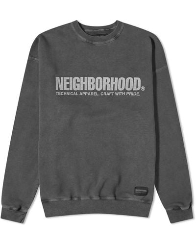 Neighborhood Pigment Dyed Crew Jumper - Grey