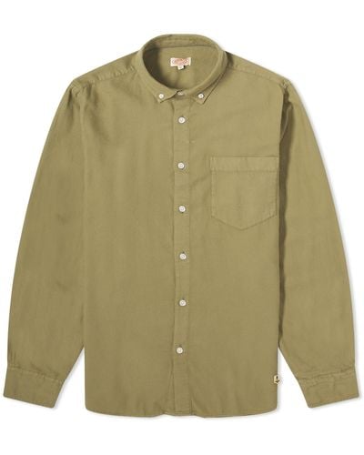 Armor Lux Button Down Flannel Shirt - Green