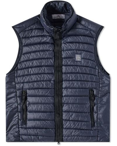 Stone island hotsell gilet blue