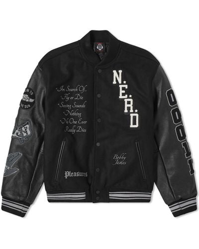 Pleasures X N.E.R.D Varsity Jacket - Black