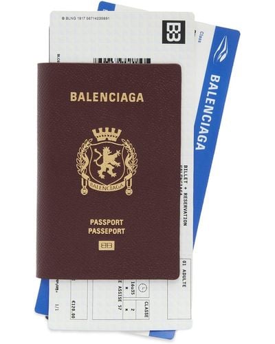 Balenciaga Passport Zip Wallet - Brown