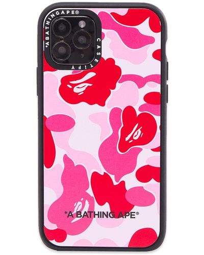 A Bathing Ape X Casetify Abc Camo Iphone 11 Pro Case - Pink