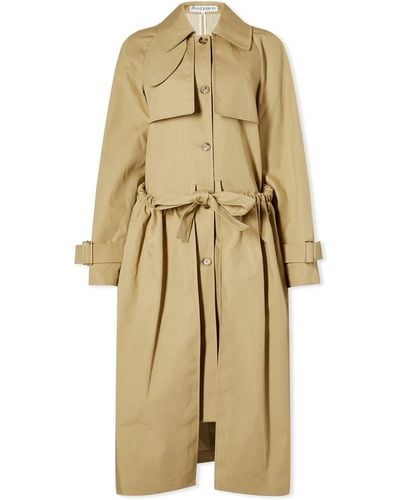 JW Anderson Gathered Waist Trench Coat - Natural