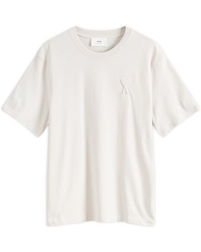 Ami Paris Ami Embossed Heart T-Shirt - White