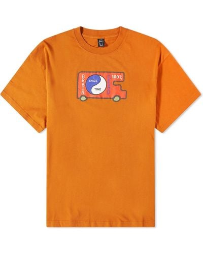 Brain Dead Space Time T-Shirt - Orange
