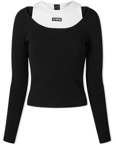 P.E Nation Parallel Long Sleeve Knit - Black