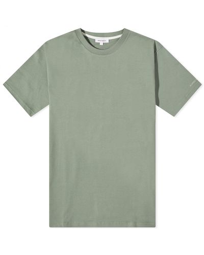 Norse Projects Johannes Lino Cut Reeds T-Shirt - Green