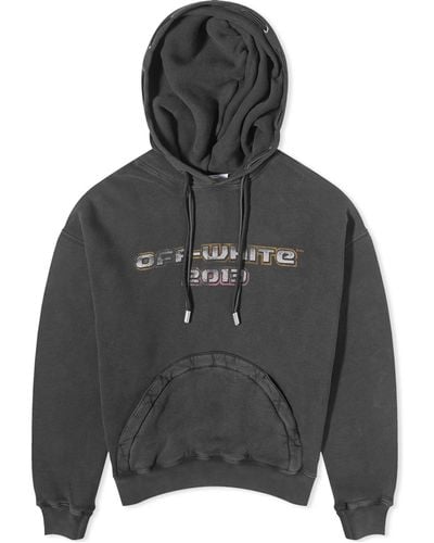 Off-White c/o Virgil Abloh Off- Bacchus Double String Popover Hoodie - Grey