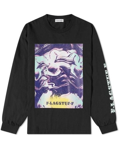 Flagstuff Long Sleeve Strain T-shirt - Black