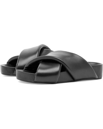 Jil Sander Wrap Front Slider Sandals - Black