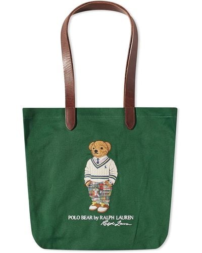 Polo Ralph Lauren Bear Tote Bag - Green