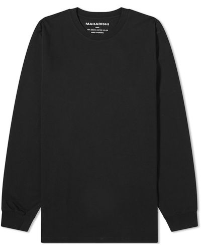 Maharishi Long Sleeve Firefighter Print T-shirt - Black