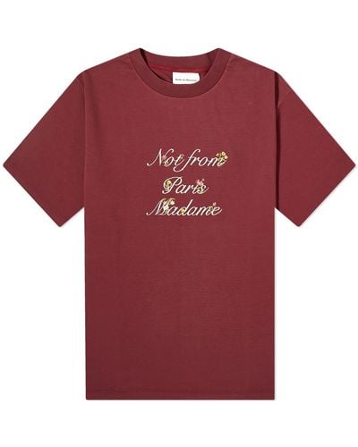 Drole de Monsieur Presented By End. Embroidered Interlock T-Shirt