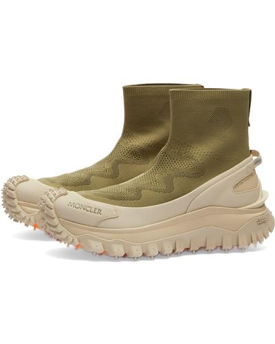 Moncler Trailgrip Knit High Top Sneakers - Green