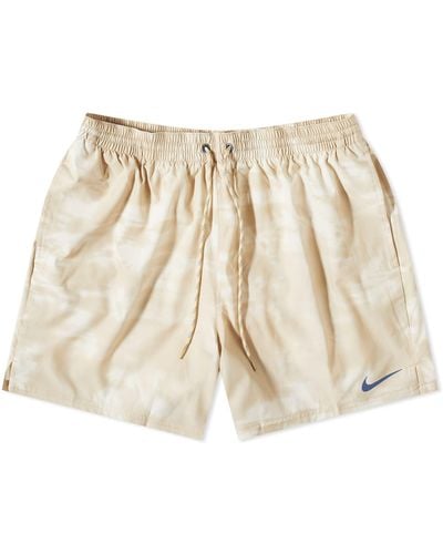 Nike Swim Floral Fade 5" Volley Shorts Team - Natural