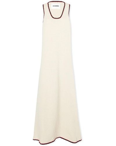 Jil Sander Crochet Maxi Dress - White