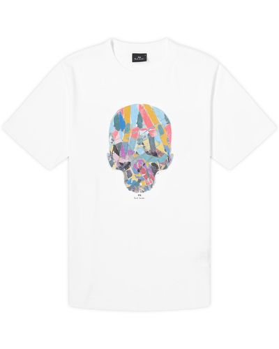 Paul Smith Multi Colour Skull T-Shirt - White