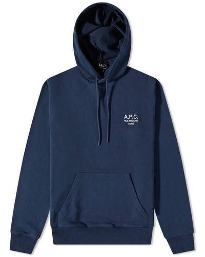 A.P.C. Marvin Logo Hoodie - Blue