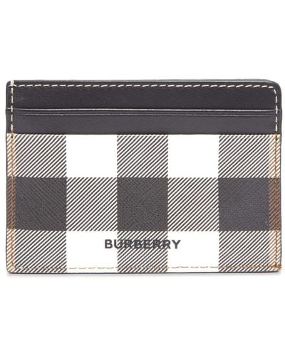 Burberry Kier Giant Check Card Holder - Metallic