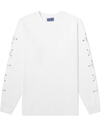 Blue Blue Japan Japan Koborebi Printed Long Sleeve T-Shirt - White