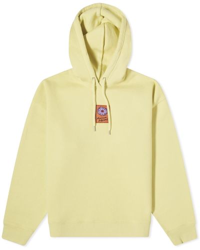 Maison Kitsuné Floating Flower Tag Comfort Hoodie - Yellow