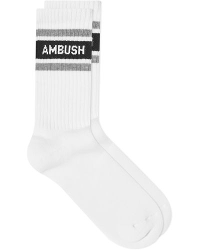 Ambush Sport Logo Socks - White