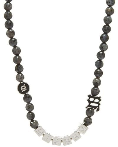 MISBHV Atl Charm Beaded Necklace - Black