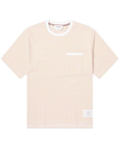 Thom Browne Oversized Pocket Stripe T-Shirt - Natural