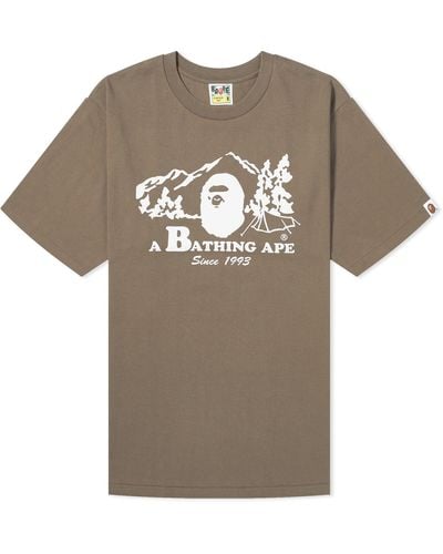 A Bathing Ape Bape Camp T-Shirt - Brown