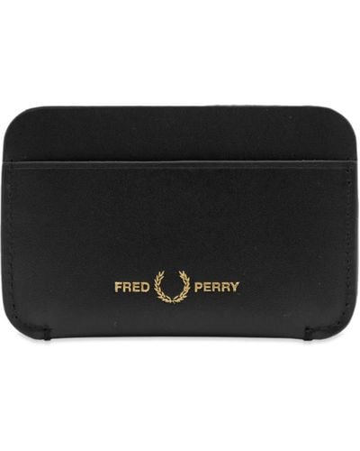 Fred Perry Burnished Leather Cardholder - Black