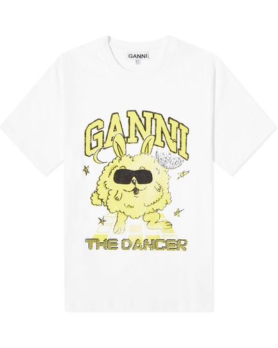 Ganni Dance Bunny Relaxed T-Shirt - Metallic