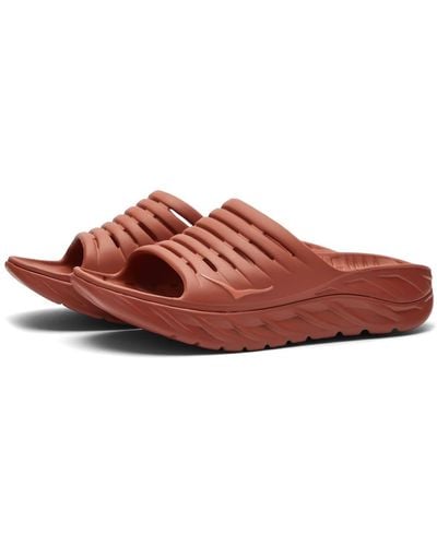 Hoka One One U Ora Recovery Slide Sneakers - Brown