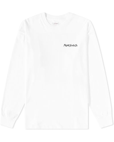 POLAR SKATE Campfire Long Sleeve T-Shirt - White