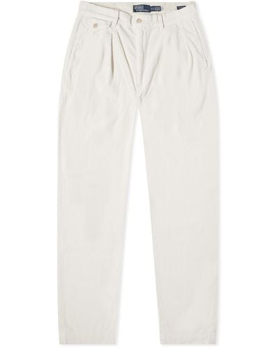 Polo Ralph Lauren Corduroy Pleated Pant - White