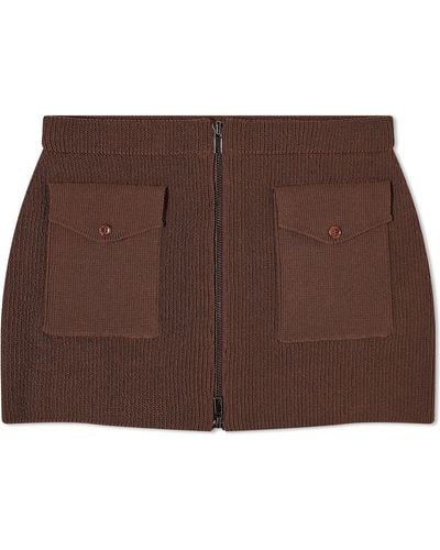 AYA MUSE Musa Textured Mini Skirt - Brown