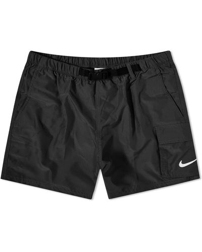Nike Swim Belted 5" Volley Shorts - Black