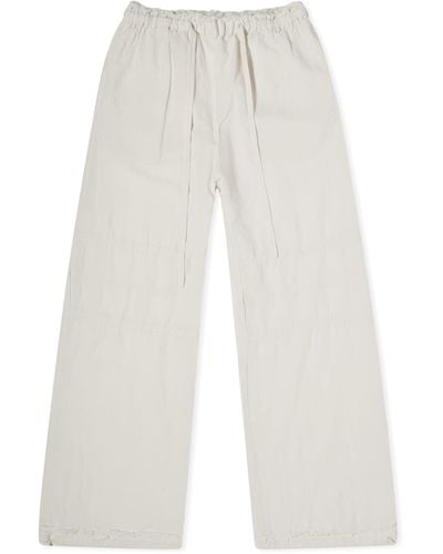 Acne Studios Wide Leg Summer Trousers - White