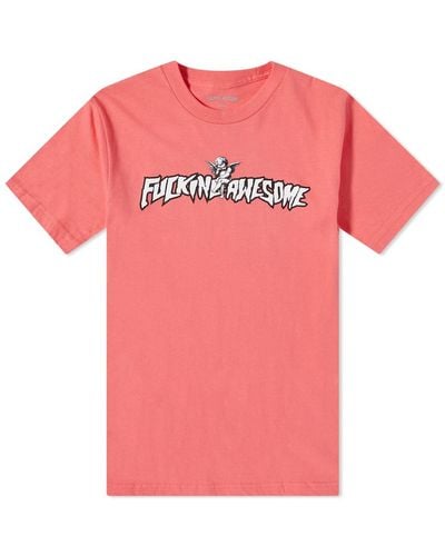 Fucking Awesome Filigree T-shirt - Pink