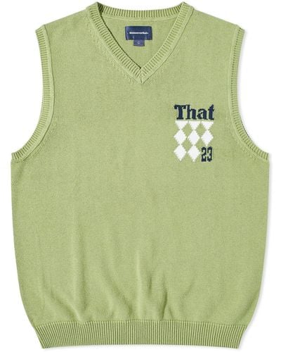 thisisneverthat Knit Logo Vest - Green