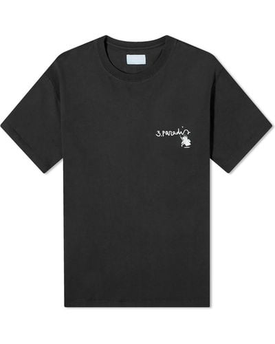 3.PARADIS X Edgar Plans Chalkboard T-Shirt - Black