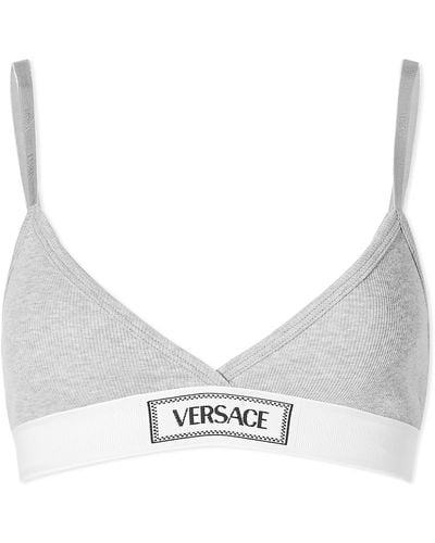 Versace Logo Bralet Top - Grey