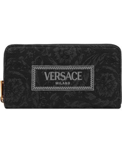 Versace Long Wallet - Black