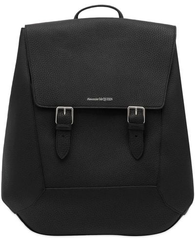 Alexander McQueen The Edge Leather Backpack - Black