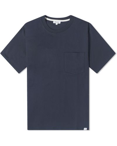 Norse Projects Johannes Standard Pocket T-Shirt - Blue