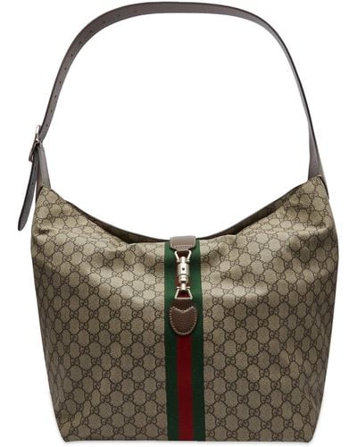 Gucci Gg Supreme Catwalk Look Messenger Bag - Grey